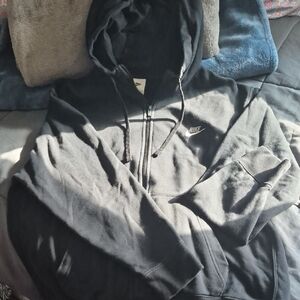 Nike Charcoal Black Zip-Up Hoodie